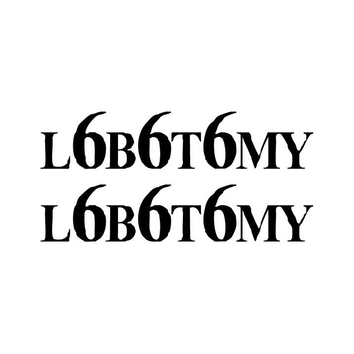 Lobotomy Band Logo Stickers – Thrash Metal Decals (2-Pack)