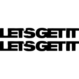 Let's Get It Stickers – Motivational Slogan Decals (2-Pack)