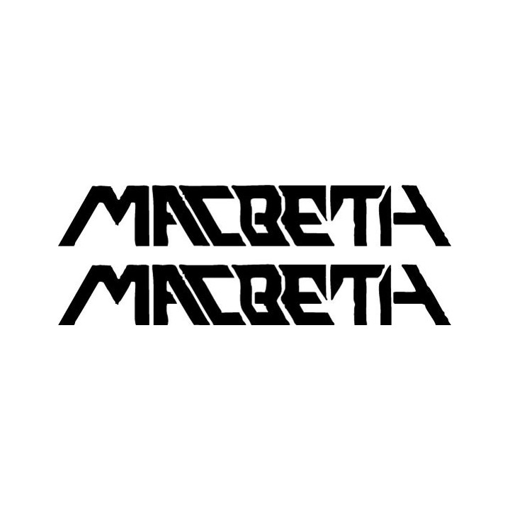Macbeth Stickers – Rock Band Logo Decals (2-Pack)