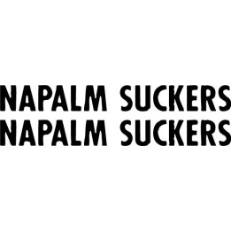 Napalm Suckers Stickers – Punk Rock Metal Decals (2-Pack)