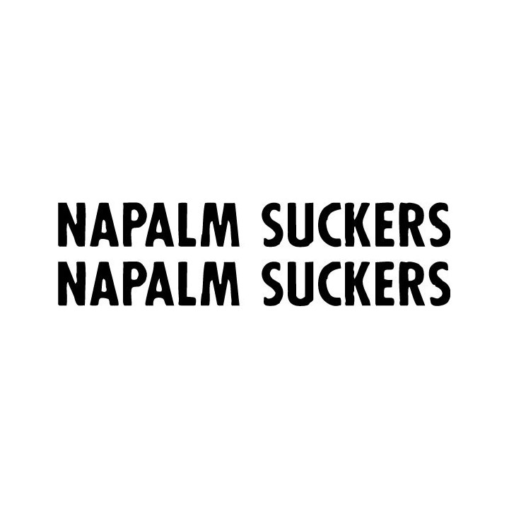 Napalm Suckers Stickers – Punk Rock Metal Decals (2-Pack)