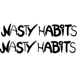 Nasty Habits Stickers – Hard Rock Band Decals (2-Pack)