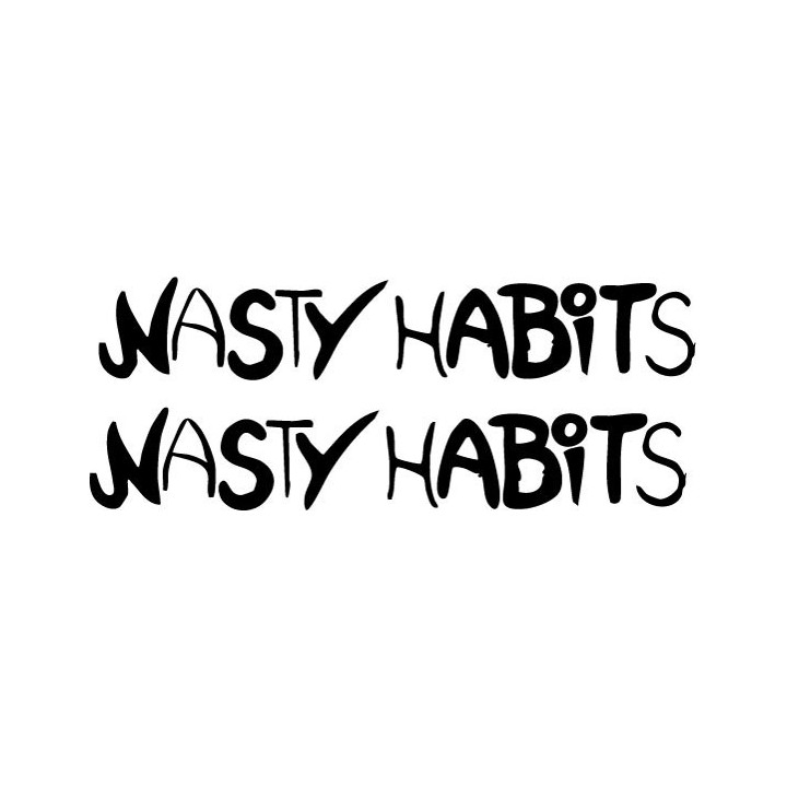 Nasty Habits Stickers – Hard Rock Band Decals (2-Pack)