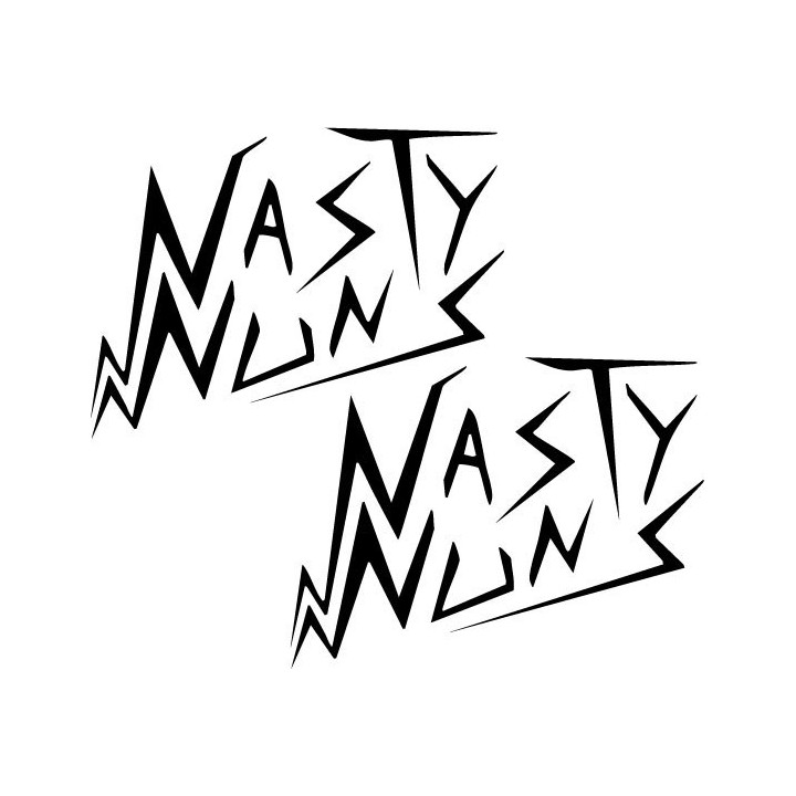 Nasty Nuns Stickers – Punk Rock Band Decals (2-Pack)