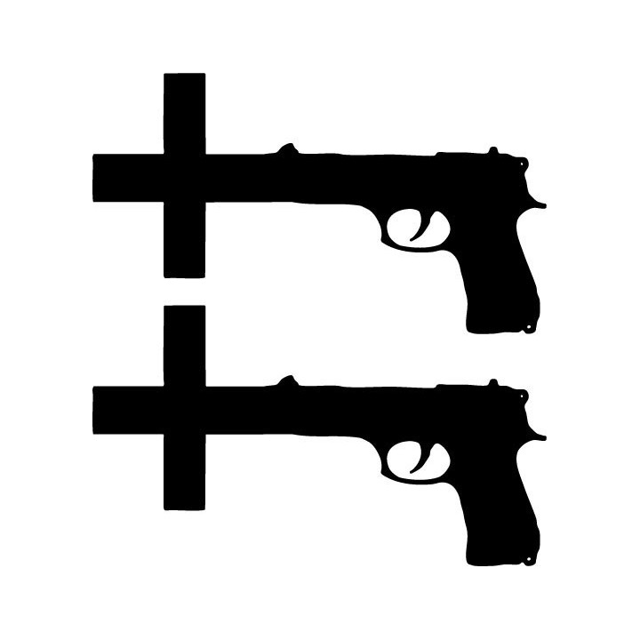 Nine Inch Nails Stickers – NIN Cross Gun Decals (2-Pack)