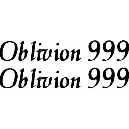 Oblivion 999 Stickers – Metal Band Logo Decals (2-Pack)