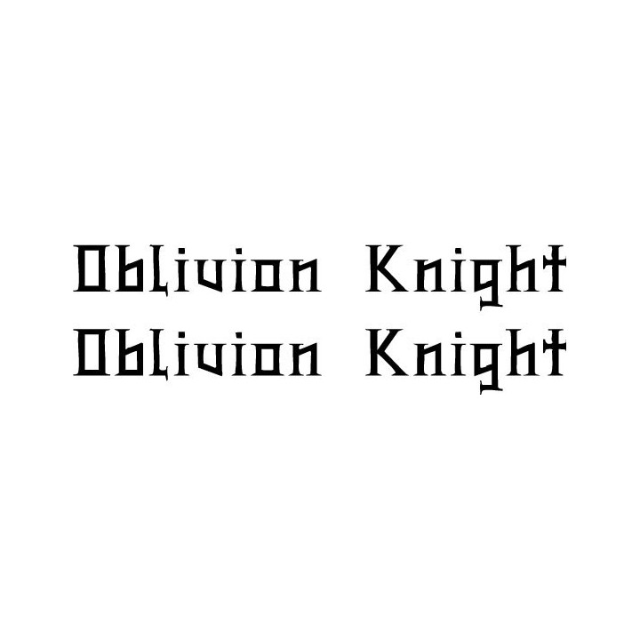 Oblivion Knight Stickers – Metal Band Decals (2-Pack)
