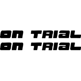 On Trial Stickers – Rock Band Logo Decals (2-Pack)