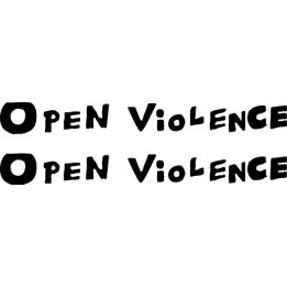 Open Violence Stickers – Hardcore Punk Decals (2-Pack)