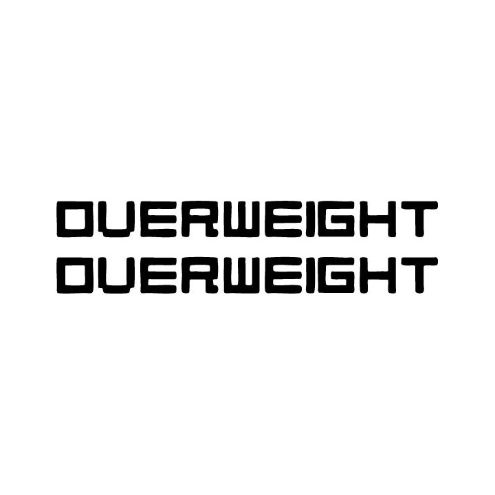 Overweight Band Stickers – Rock Music Decals (2-Pack)