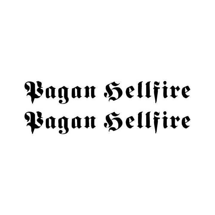 Pagan Hellfire Stickers – Black Metal Decals (2-Pack)