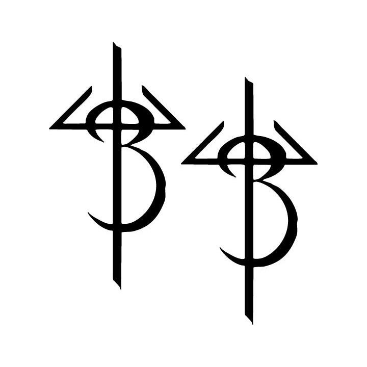 Painted Black Stickers – Doom Metal Band Logo (2-Pack)