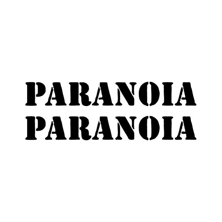 Paranoia Stickers – Thrash Metal Band Logo Decals (2-Pack)