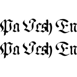 Pa Vesh En Stickers – Black Metal Decals (2-Pack)
