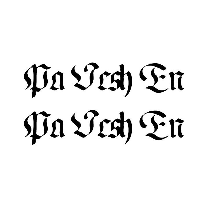 Pa Vesh En Stickers – Black Metal Decals (2-Pack)