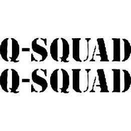 Q-Squad Stickers – Band Logo Rock Music Decals (2-Pack)
