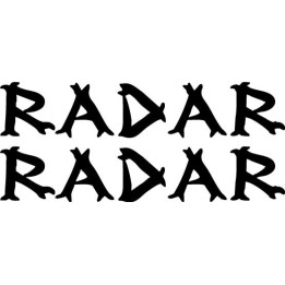 Radar Band Stickers – Classic Rock Decals (2-Pack)