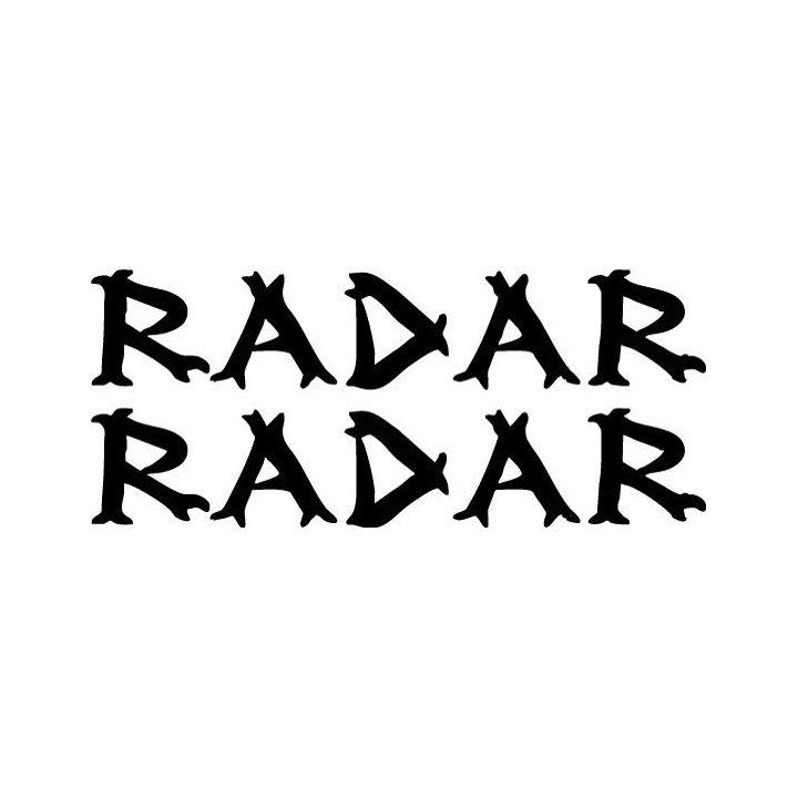 Radar Band Stickers – Classic Rock Decals (2-Pack)