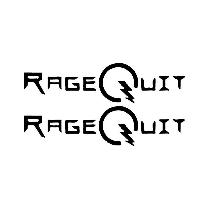 Ragequit Band Stickers – Metalcore Decals (2-Pack)