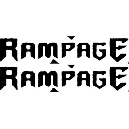 Rampage Stickers – Heavy Metal Band Logo Decals (2-Pack)