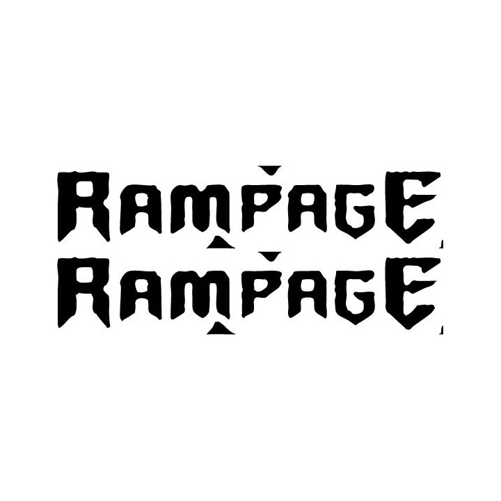 Rampage Stickers – Heavy Metal Band Logo Decals (2-Pack)