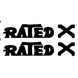 Rated X Band Stickers – Hard Rock Decals (2-Pack)