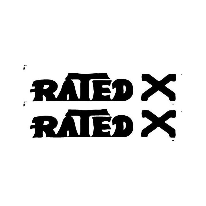 Rated X Band Stickers – Hard Rock Decals (2-Pack)