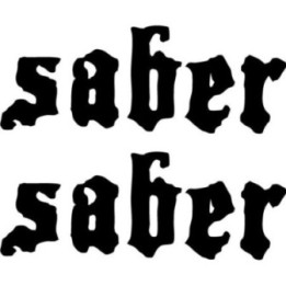 Saber Band Stickers – Heavy Metal Decals (2-Pack)