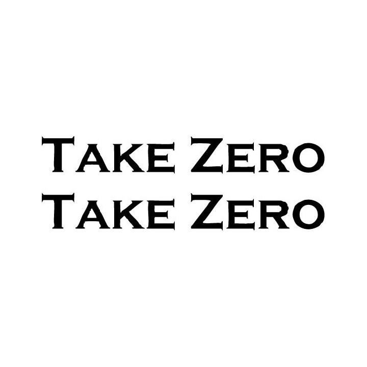 Take Zero Stickers – Band Logo Music Decals (2-Pack)
