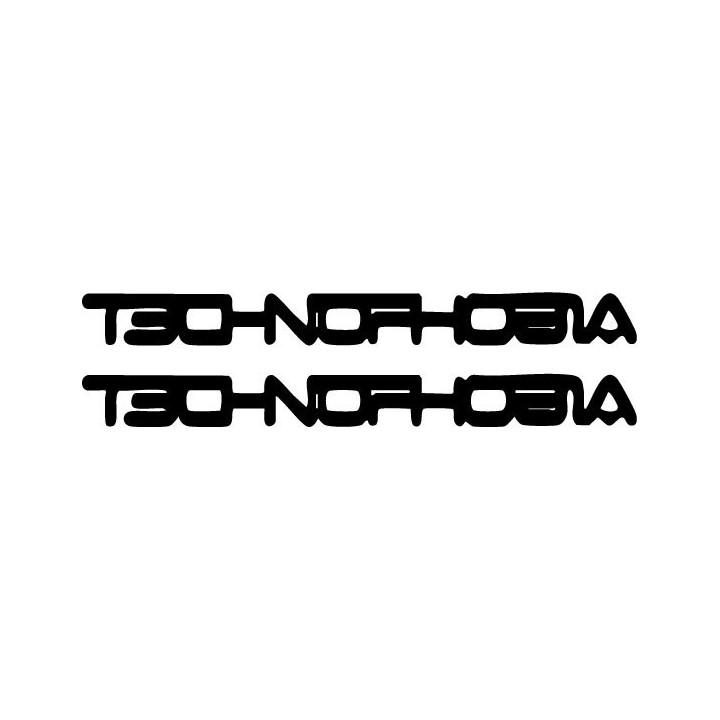 Technophobia Band Stickers – Industrial Metal Decals (2-Pack)