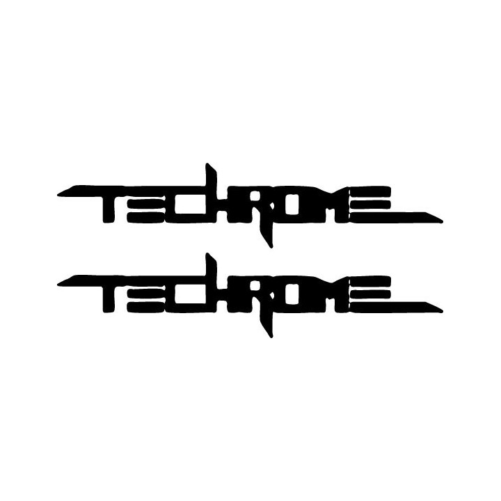Techrome Stickers – Rock Band Logo Decals (2-Pack)