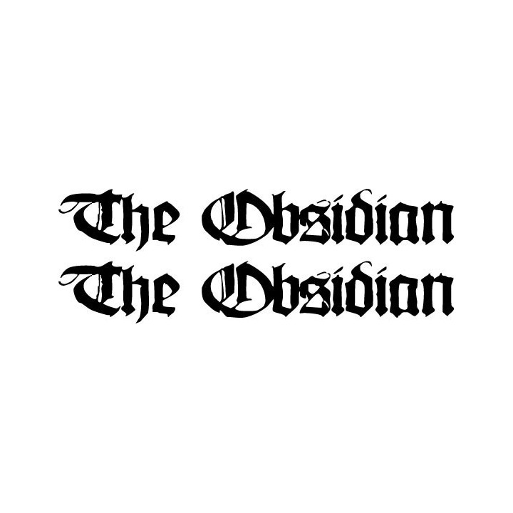 The Obsidian Band Stickers – Metal Logo Decals (2-Pack)