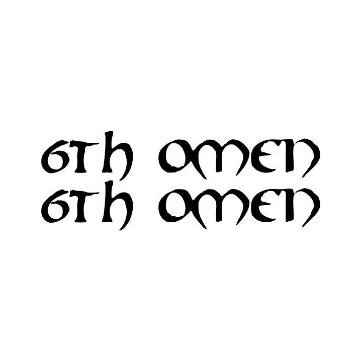 6th Omen Stickers – Metal Band Logo Decals (2-Pack)
