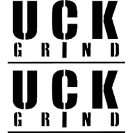 Uck Grind Stickers – Grindcore Band Logo Decals (2-Pack)