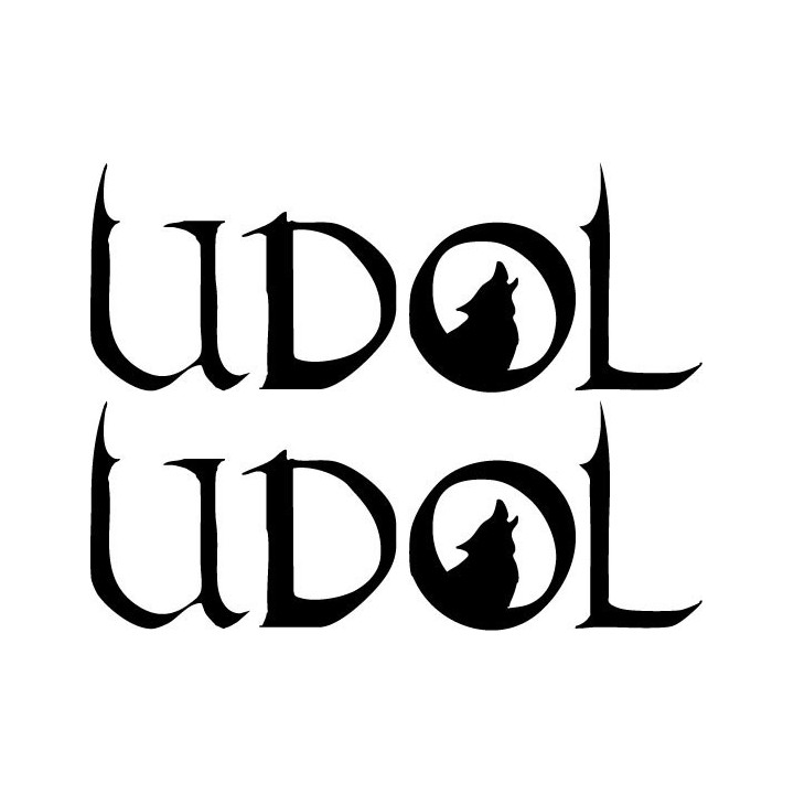 Udol Stickers – Doom Metal Wolf Logo Decals (2-Pack)