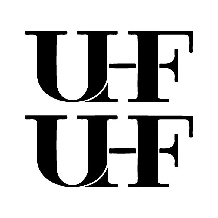 UHF Band Stickers – Rock Music Decals (2-Pack)