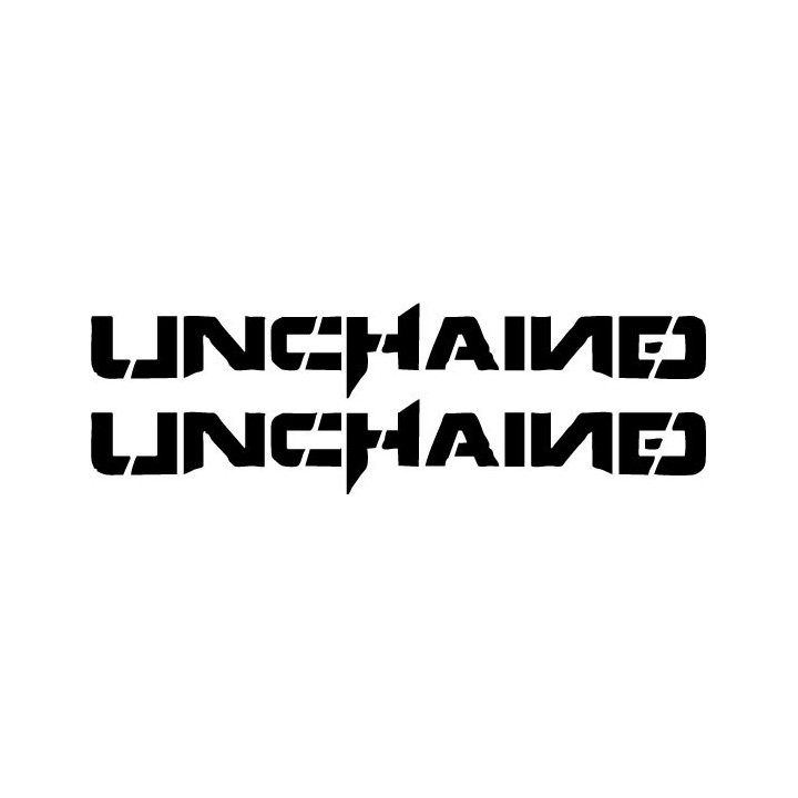 Unchained Stickers – Heavy Metal Band Logo Decals (2-Pack)