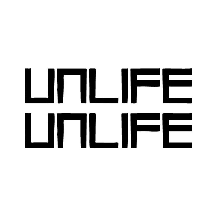 Unlife Stickers – Black Metal Band Logo Decals (2-Pack)