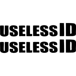 Useless ID Stickers – Punk Rock Band Decals (2-Pack)