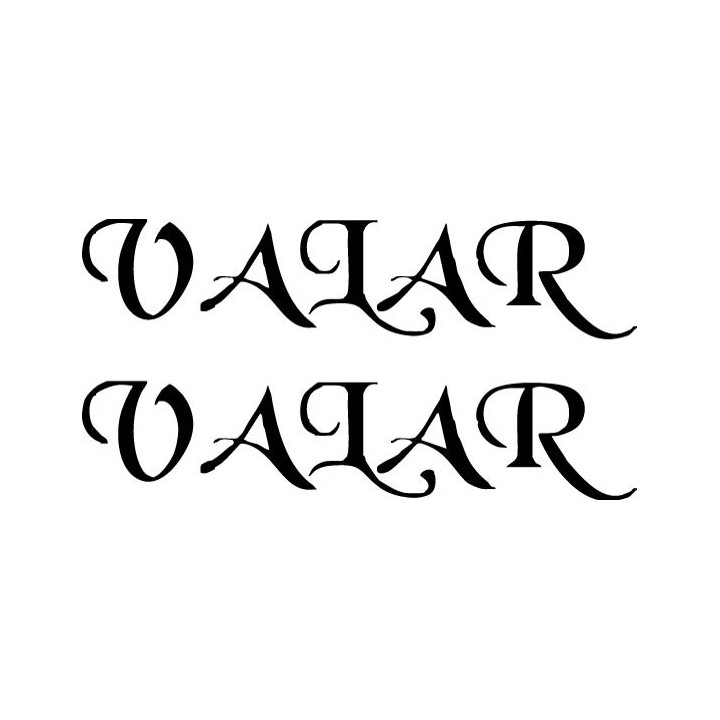 Valar Stickers – Black Metal Band Logo Decals (2-Pack)