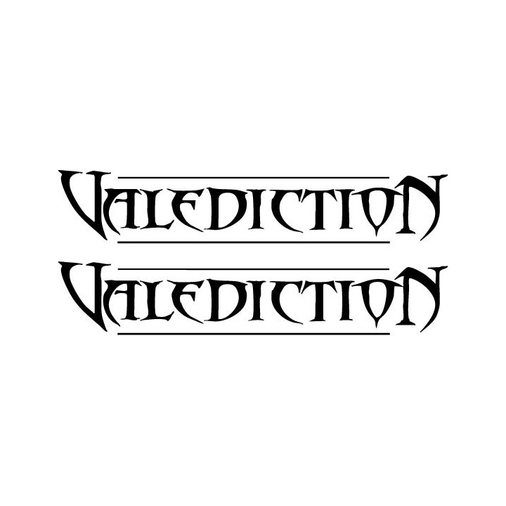Valediction Stickers – Metal Band Logo Decals (2-Pack)