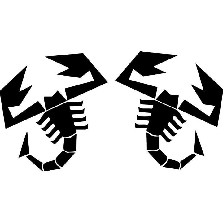 Abarth Scorpion Stickers – 500 595 695 Grande Punto Decals (2-Pack)