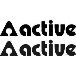 Active Logo Stickers – Gym Fitness Sport Decals (2-Pack)