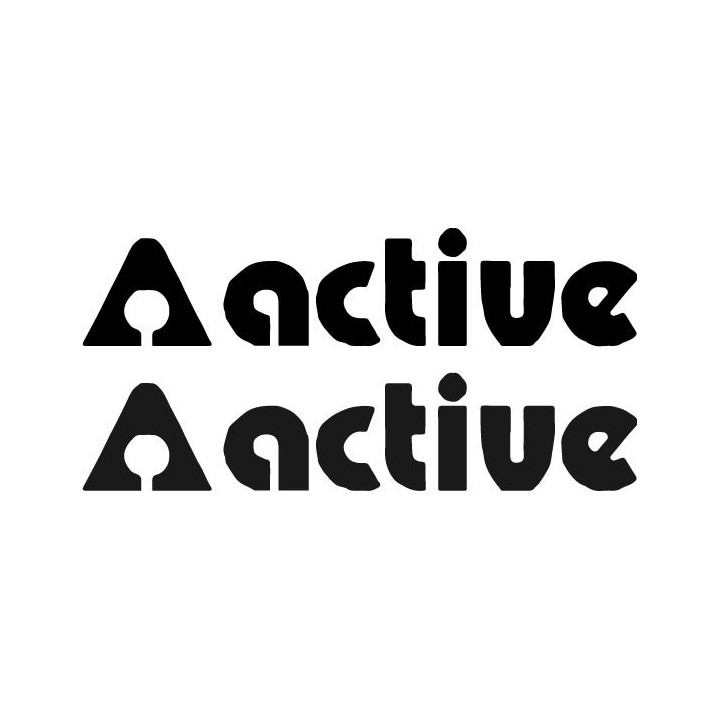 Active Logo Stickers – Gym Fitness Sport Decals (2-Pack)