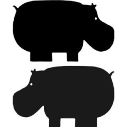 Buy Addorable Hippopotamus Decal Sticker Online