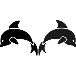 Dolphin Stickers – Jumping Sea Life Vinyl Decals (2-Pack)