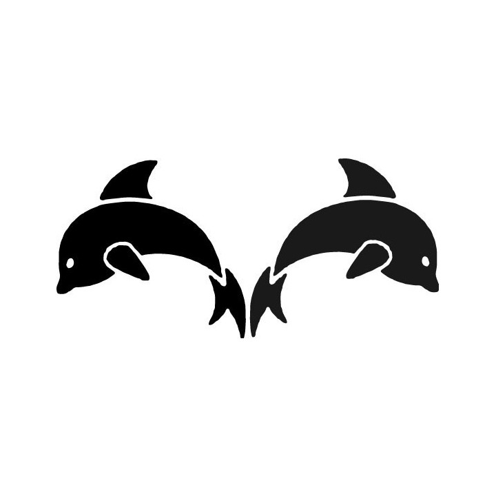 Dolphin Stickers – Jumping Sea Life Vinyl Decals (2-Pack)