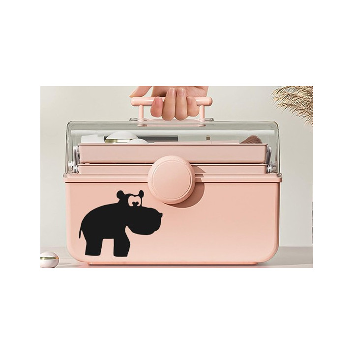 Buy Adorable Hippopotamus Decal Sticker Online