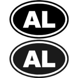 Buy Alabama Al Oval Decal Sticker Online