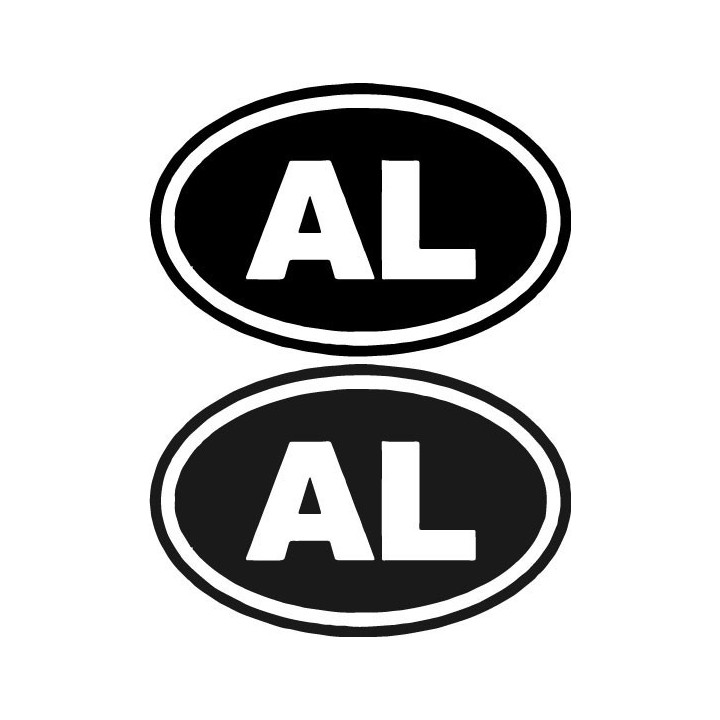 Buy Alabama Al Oval Decal Sticker Online